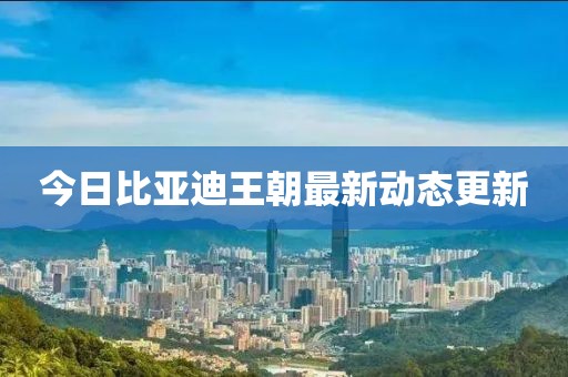 今日比亚迪王朝最新动态更新