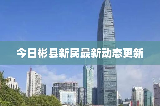 今日彬县新民最新动态更新