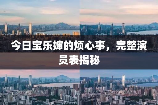 今日宝乐婶的烦心事，完整演员表揭秘
