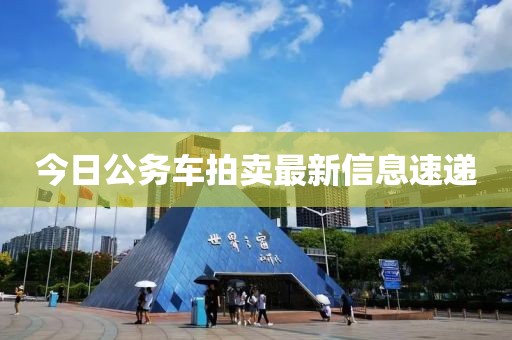 今日公务车拍卖最新信息速递
