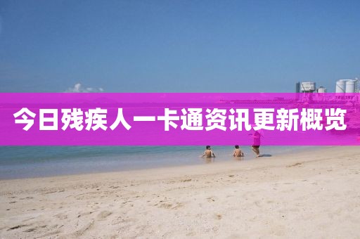 今日残疾人一卡通资讯更新概览
