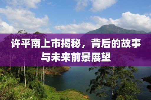 许平南上市揭秘，背后的故事与未来前景展望