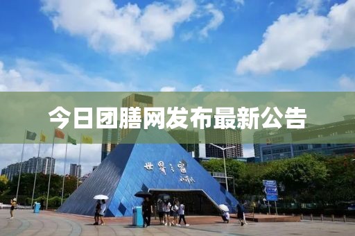 今日团膳网发布最新公告