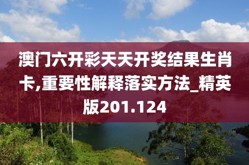 澳门六开彩天天开奖结果生肖卡,重要性解释落实方法_精英版201.124