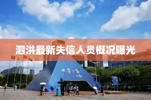 泗洪最新失信人员概况曝光