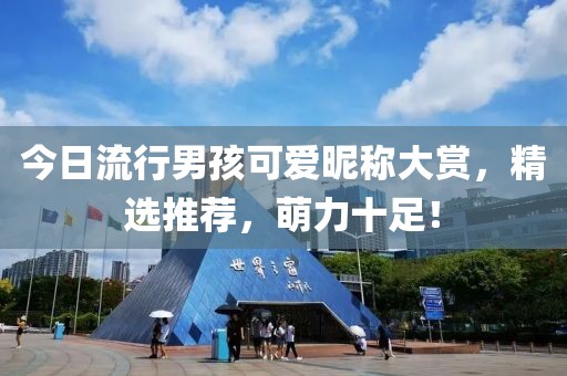 今日流行男孩可爱昵称大赏，精选推荐，萌力十足！
