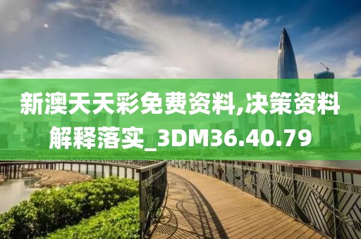 新澳天天彩免费资料,决策资料解释落实_3DM36.40.79