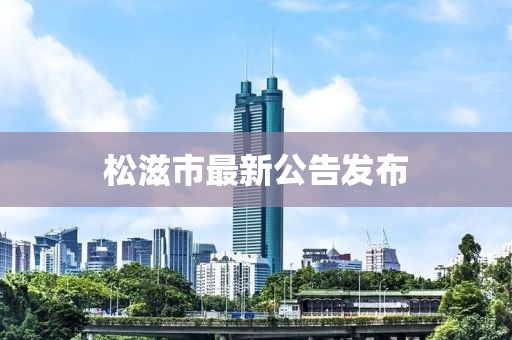 松滋市最新公告发布