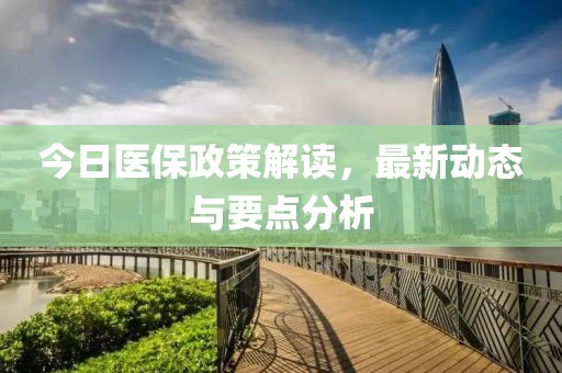 今日医保政策解读，最新动态与要点分析