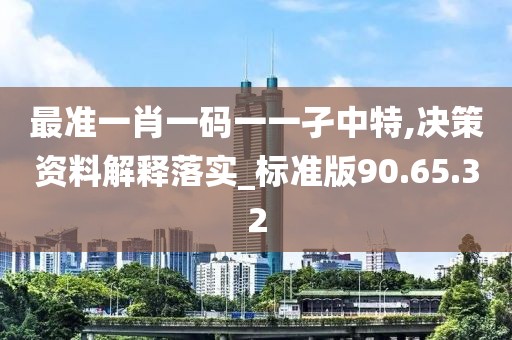 最准一肖一码一一孑中特,决策资料解释落实_标准版90.65.32