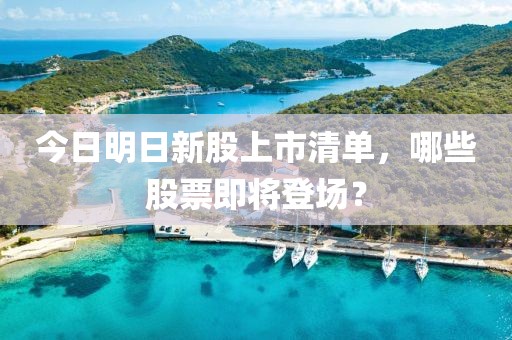 今日明日新股上市清单，哪些股票即将登场？