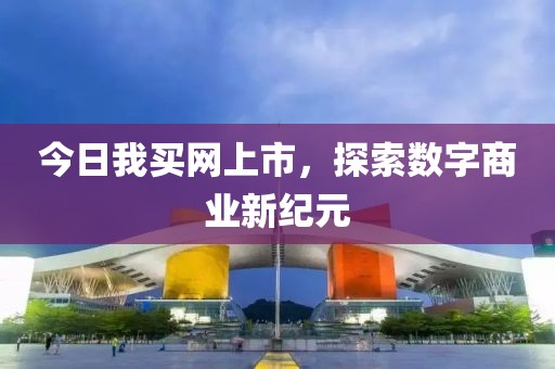 今日我买网上市，探索数字商业新纪元