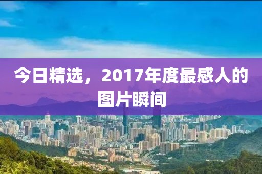 今日精选，2017年度最感人的图片瞬间