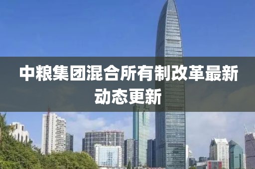 中粮集团混合所有制改革最新动态更新