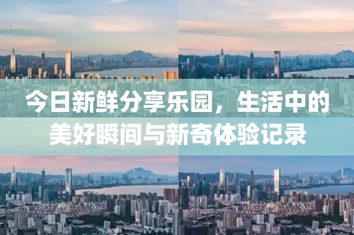 今日新鲜分享乐园，生活中的美好瞬间与新奇体验记录
