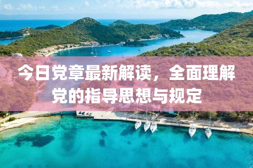 今日党章最新解读，全面理解党的指导思想与规定