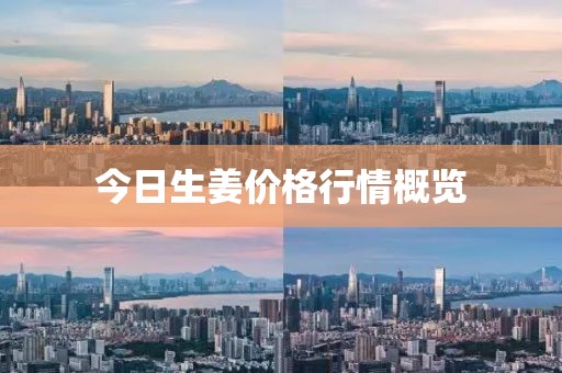 今日生姜价格行情概览