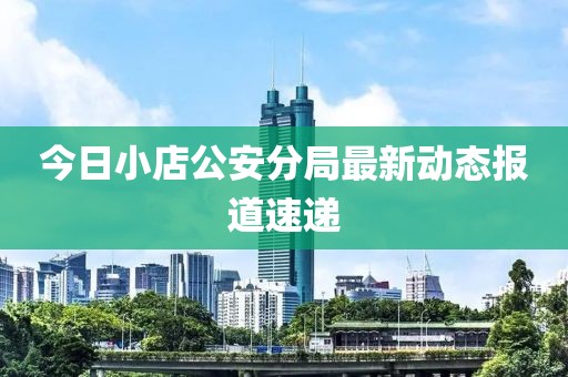 今日小店公安分局最新动态报道速递