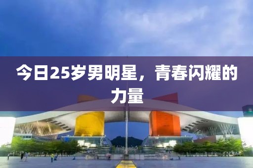 今日25岁男明星，青春闪耀的力量