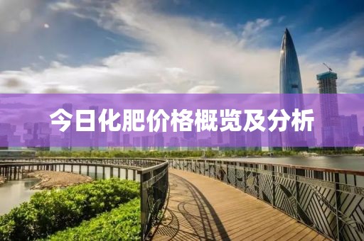 今日化肥价格概览及分析