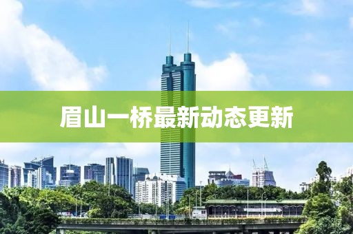 眉山一桥最新动态更新