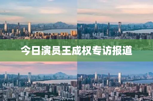 今日演员王成权专访报道