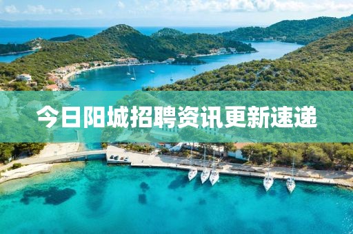 今日阳城招聘资讯更新速递