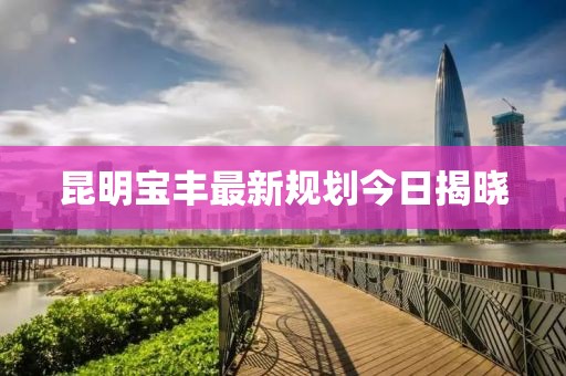 昆明宝丰最新规划今日揭晓