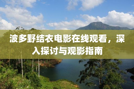波多野结衣电影在线观看，深入探讨与观影指南