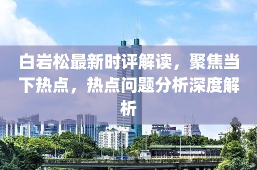 白岩松最新时评解读，聚焦当下热点，热点问题分析深度解析