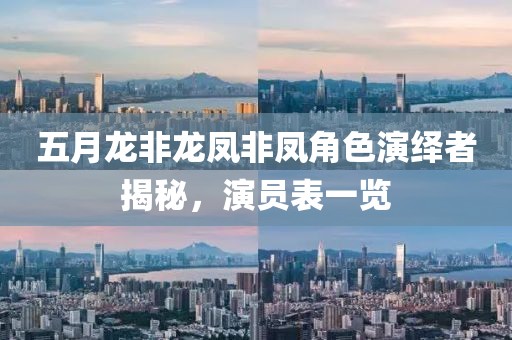 五月龙非龙凤非凤角色演绎者揭秘，演员表一览