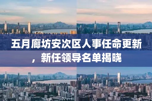 五月廊坊安次区人事任命更新，新任领导名单揭晓