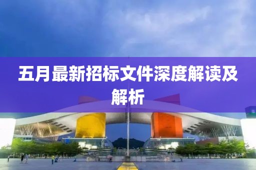 五月最新招标文件深度解读及解析
