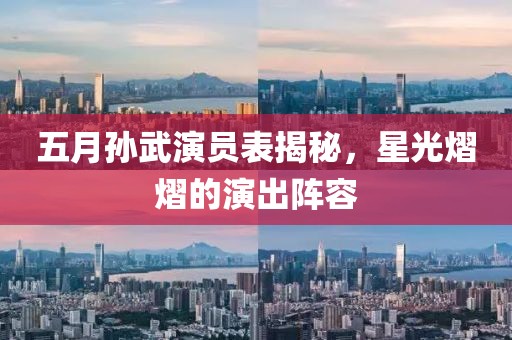 五月孙武演员表揭秘，星光熠熠的演出阵容