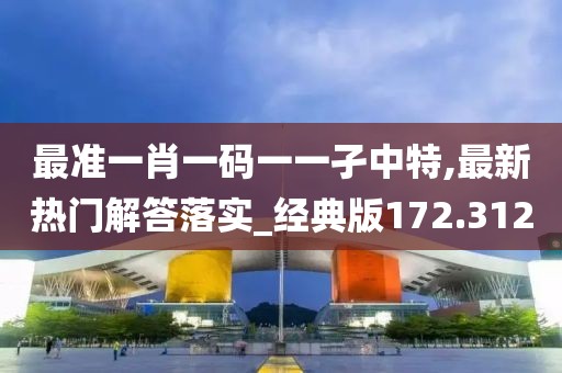 最准一肖一码一一孑中特,最新热门解答落实_经典版172.312