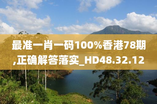 最准一肖一码100%香港78期,正确解答落实_HD48.32.12