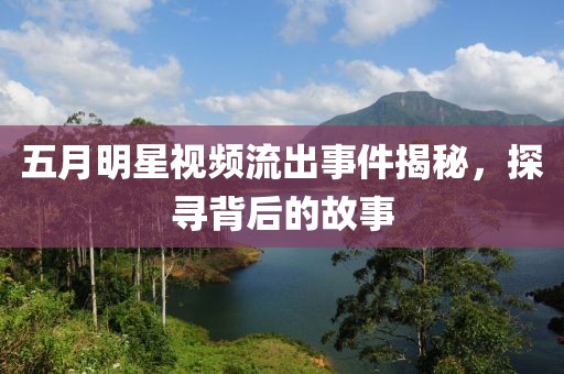 五月明星视频流出事件揭秘，探寻背后的故事