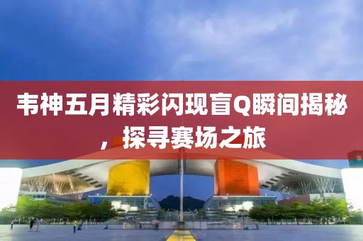 韦神五月精彩闪现盲Q瞬间揭秘，探寻赛场之旅