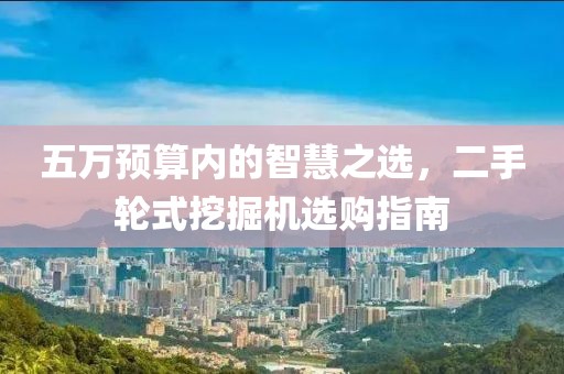 五万预算内的智慧之选，二手轮式挖掘机选购指南