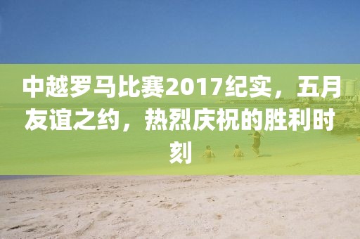 中越罗马比赛2017纪实，五月友谊之约，热烈庆祝的胜利时刻