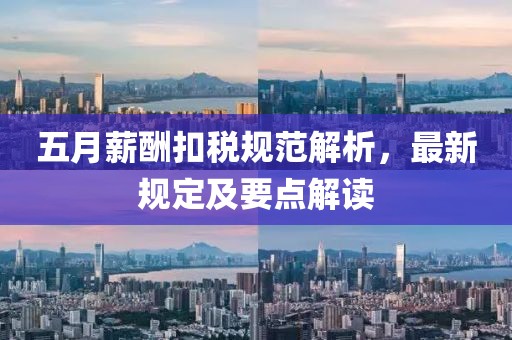 五月薪酬扣税规范解析，最新规定及要点解读