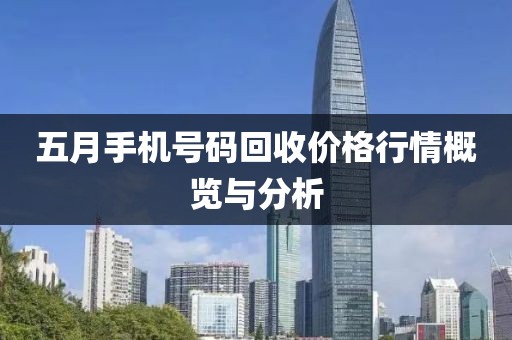 五月手机号码回收价格行情概览与分析