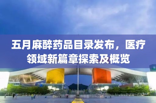五月麻醉药品目录发布，医疗领域新篇章探索及概览