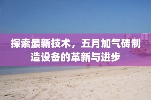 探索最新技术，五月加气砖制造设备的革新与进步