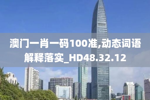 澳门一肖一码100准,动态词语解释落实_HD48.32.12