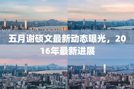 五月谢硕文最新动态曝光，2016年最新进展