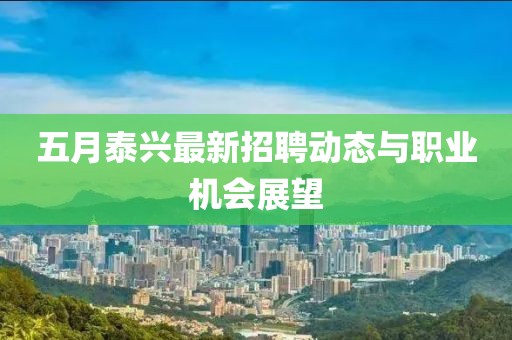 五月泰兴最新招聘动态与职业机会展望