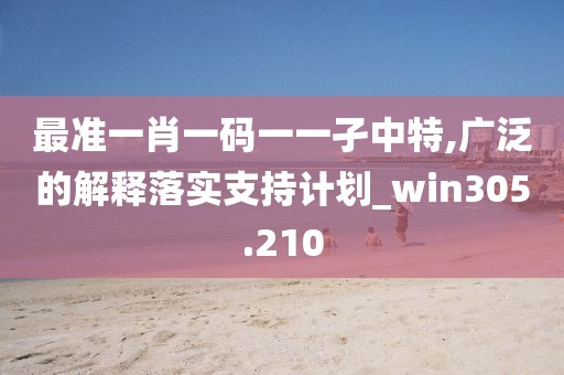 最准一肖一码一一孑中特,广泛的解释落实支持计划_win305.210