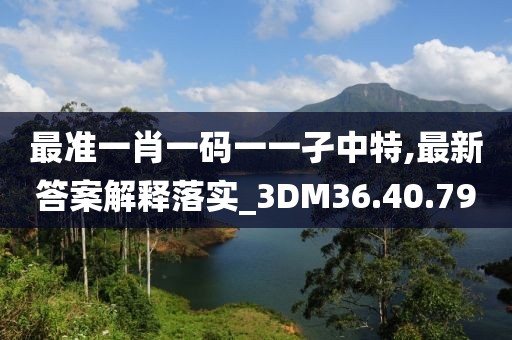 最准一肖一码一一孑中特,最新答案解释落实_3DM36.40.79