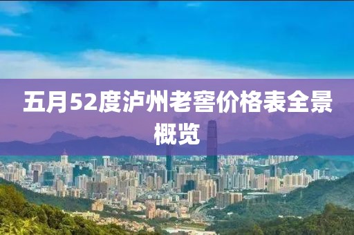 五月52度泸州老窖价格表全景概览
